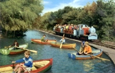 BUTLINS FILEY BOATING LAKE and TRAIN 1971