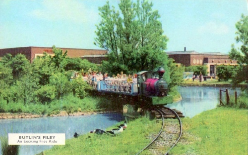 BUTLINS FILEY BOATING LAKE and TRAIN BRIDGE