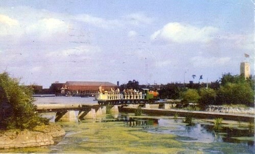 BUTLINS FILEY BOATING LAKE and TRAIN BRIDGE